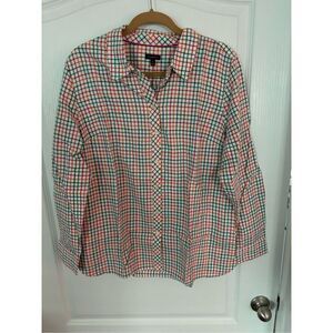NWT Talbots Long Sleeve Button Down Plaid Shirt